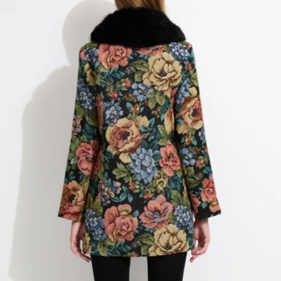 UNREAL FUR MONARCH COAT COLOR:TAPESTRY, SIZE S, RETAIL PRICE $429.00 - Picture 3 of 16